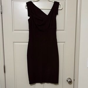 Cache asymmetrical neckline stretch dress